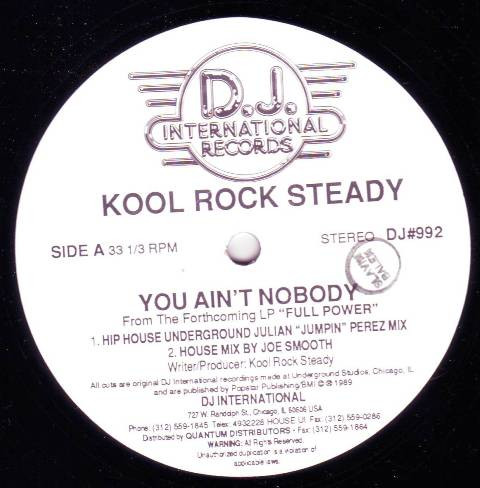Kool Rock Steady - You Ain't Nobody | D.J. International Records (DJ#992)