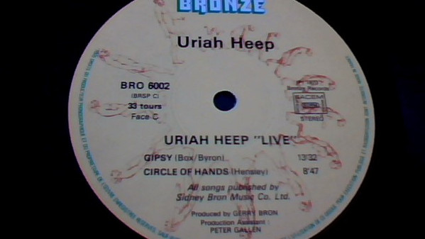 Uriah Heep - Uriah Heep Live | Bronze (BRO 6002) - 3