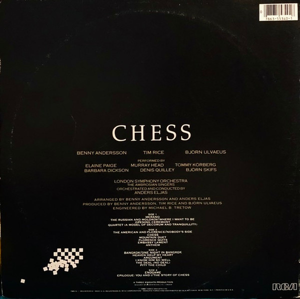 Benny Andersson , Tim Rice , Björn Ulvaeus - Chess | RCA (CPL2-5340) - 4 Benny Andersson , Tim Rice , Björn Ulvaeus - Chess | RCA (CPL2-5340) - 4