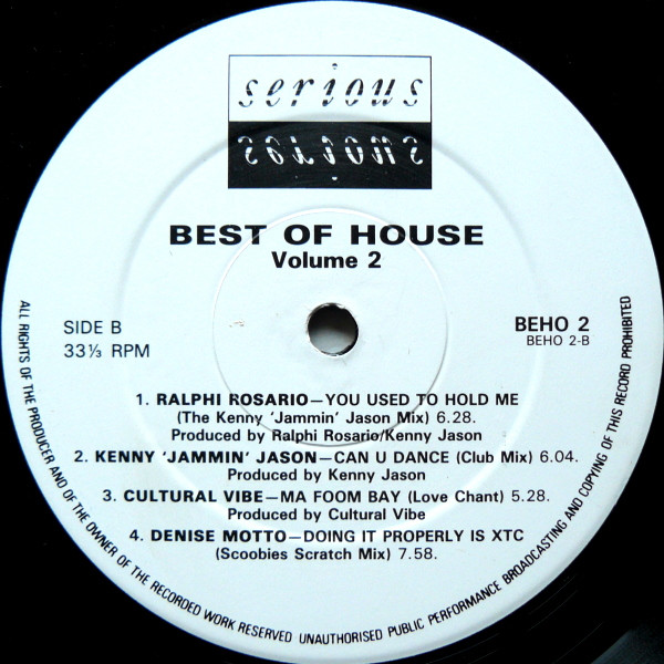 Various - Best Of House Volume 2 | Serious Records (BEHO 2) - 4