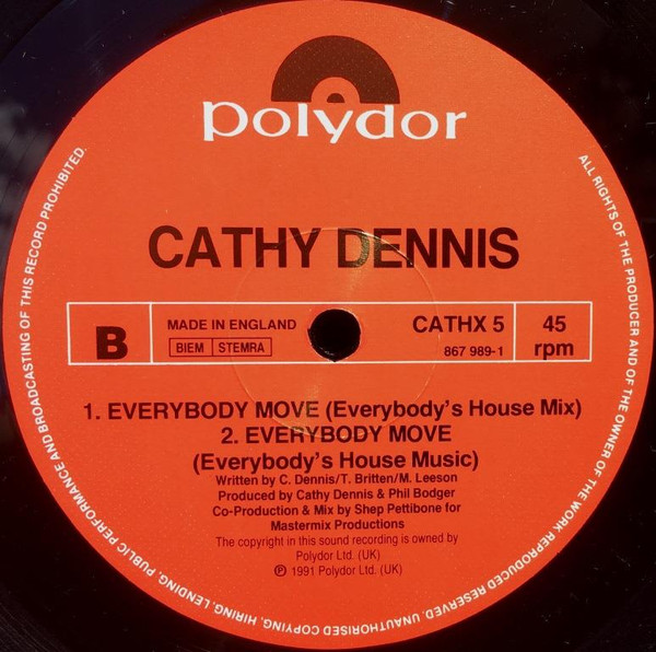 Cathy Dennis - Everybody Move | Polydor (CATHX 5) - 3
