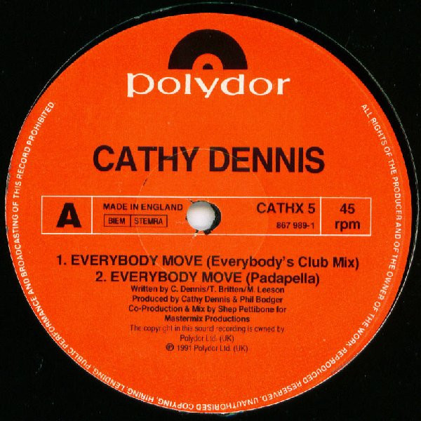 Cathy Dennis - Everybody Move | Polydor (CATHX 5) - 4
