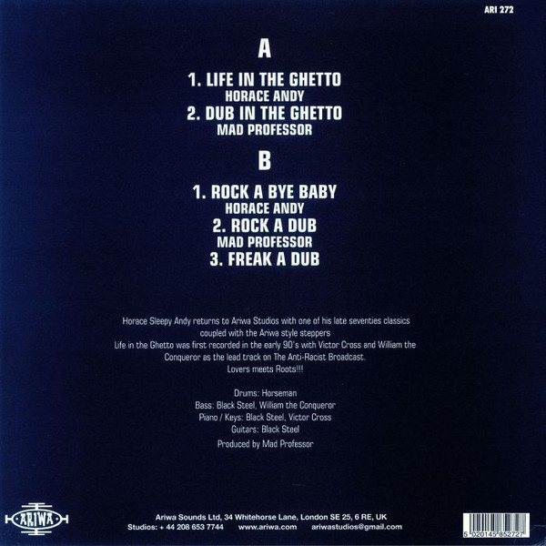 Horace Andy - Life In The Ghetto / Rock A Bye Baby | Ariwa (ARI 272) - main Horace Andy - Life In The Ghetto / Rock A Bye Baby | Ariwa (ARI 272) - main