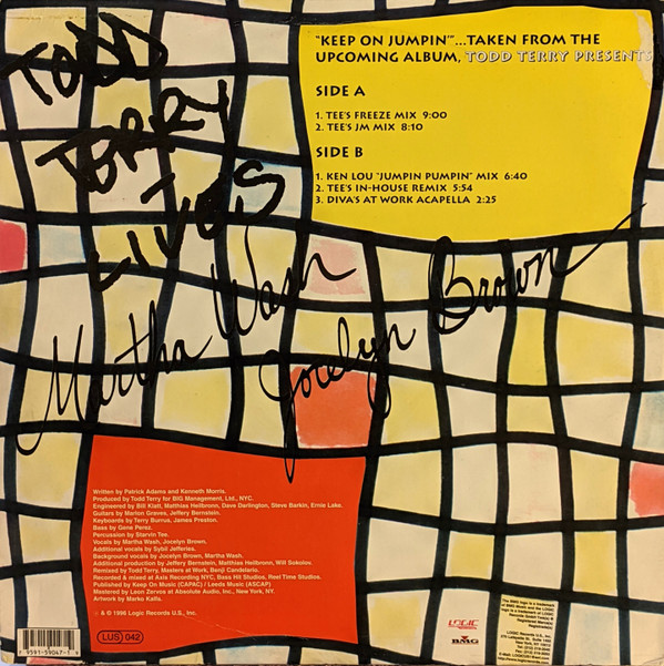 Todd Terry Presents Martha Wash And Jocelyn Brown - Keep On Jumpin' | Logic Records (LUS 042) - 2