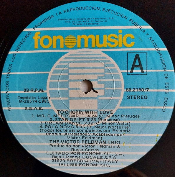 The Victor Feldman Trio - To Chopin With Love | Fonomusic (86.2160/7) - 3