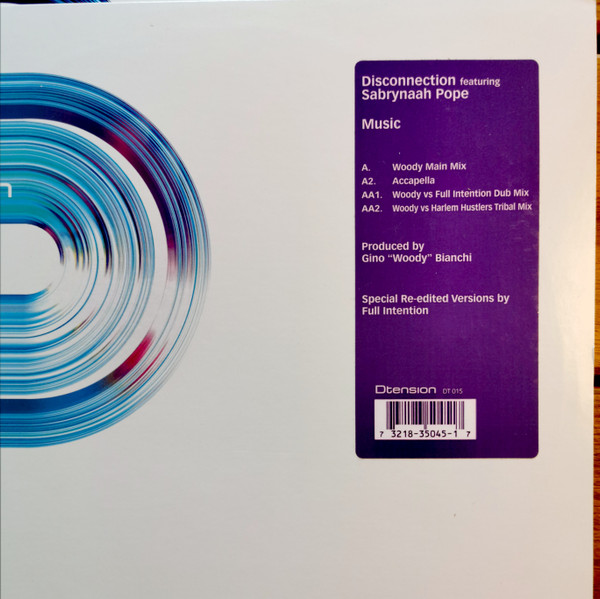 Disconnection Featuring Sabrynaah Pope - Music | Dtension (DT 015) - main