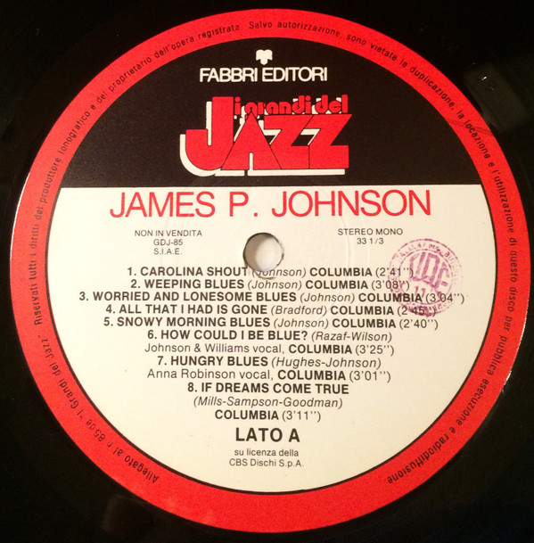 James P. Johnson - James P. Johnson | Fabbri Editori (GdJ 85) - 3 James P. Johnson - James P. Johnson | Fabbri Editori (GdJ 85) - 3