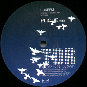 TDR - Coming Down | [PIAS] Recordings (PIASX041T) - 2