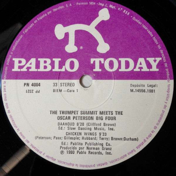 Dizzy Gillespie , Freddie Hubbard , Clark Terry Meets The Oscar Peterson Big 4 - The Trumpet Summit Meets The Oscar Peterson Big 4 | Pablo Today (PN 4004) - 3