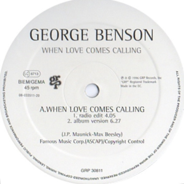 George Benson - When Love Comes Calling | GRP (GPR 30811) - 2