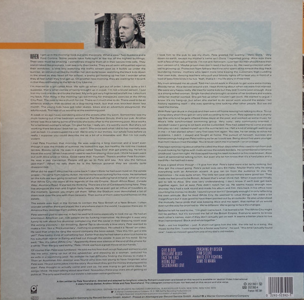 Pete Townshend - White City (A Novel) | ATCO Records (252 392-1) - 2