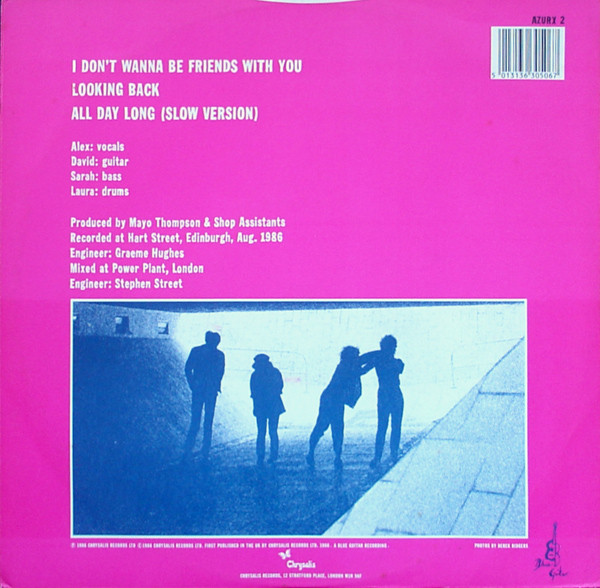 Shop Assistants - I Don't Wanna Be Friends With You | Blue Guitar (AZURX 2) - 2