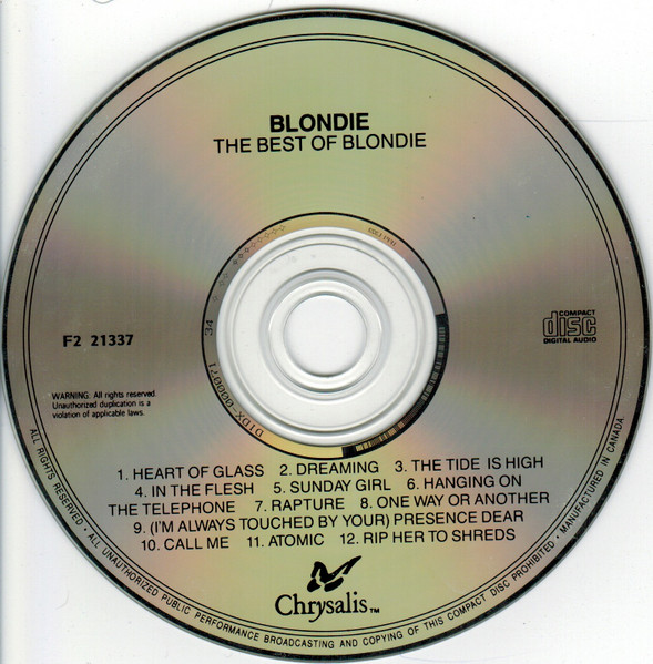 Blondie - The Best Of Blondie | Chrysalis (F2 21337) - 3