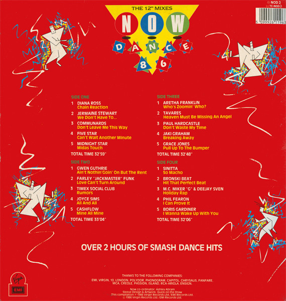 Various - Now Dance 86 - The 12" Mixes | Virgin (NOD 2) - 2 Various - Now Dance 86 - The 12" Mixes | Virgin (NOD 2) - 2