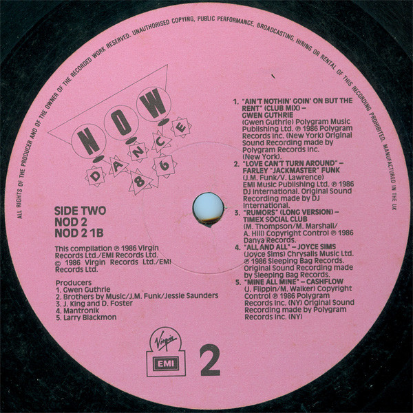 Various - Now Dance 86 - The 12" Mixes | Virgin (NOD 2) - 4 Various - Now Dance 86 - The 12" Mixes | Virgin (NOD 2) - 4
