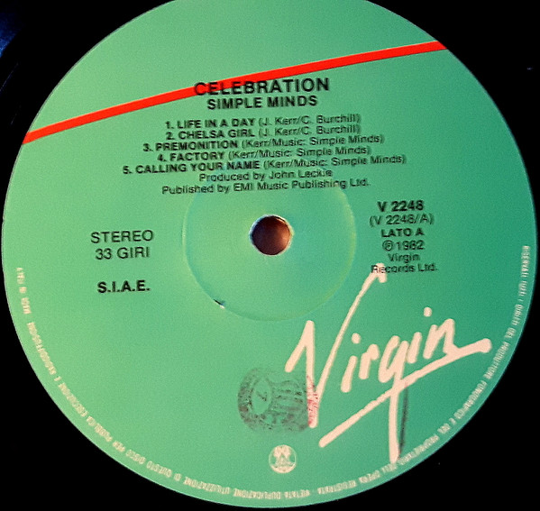 Simple Minds - Celebration | Virgin (V 2248) - 3