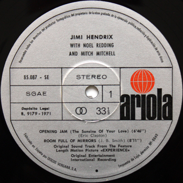 Jimi Hendrix With Noel Redding And Mitch Mitchell - Experience | Ariola (85087 SE) - 4