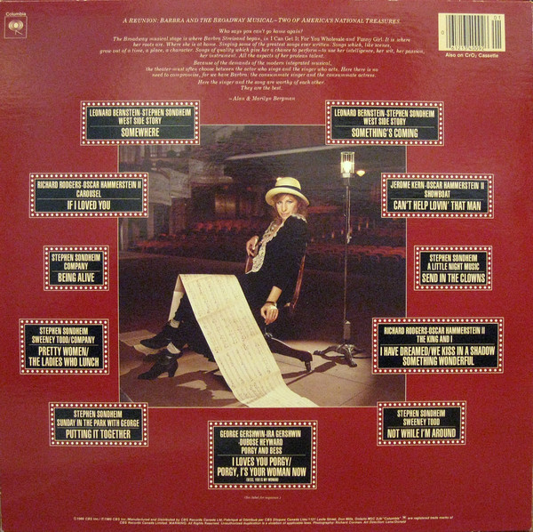 Barbra Streisand - The Broadway Album [Vinyl] | Columbia (OC 40092) - 2