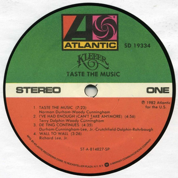 Kleeer - Taste The Music | Atlantic (SD 19334) - 3