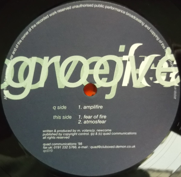 Groovejet - Fear Of Fire E.P | Quad Communications (qc010) - 2 Groovejet - Fear Of Fire E.P | Quad Communications (qc010) - 2
