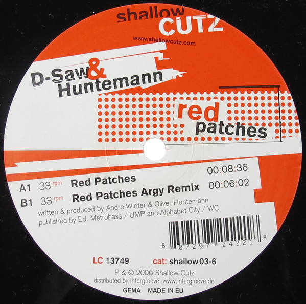 D-Saw & Huntemann - Red Patches | Shallow Cutz (shallow 03-6) - main D-Saw & Huntemann - Red Patches | Shallow Cutz (shallow 03-6) - main