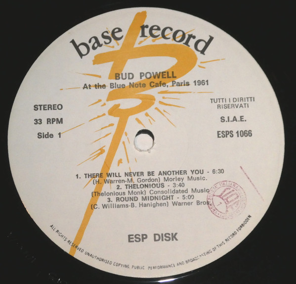 Bud Powell - Blue Note Cafe Paris, 1961 | Base Record (ESP-1066) - 4