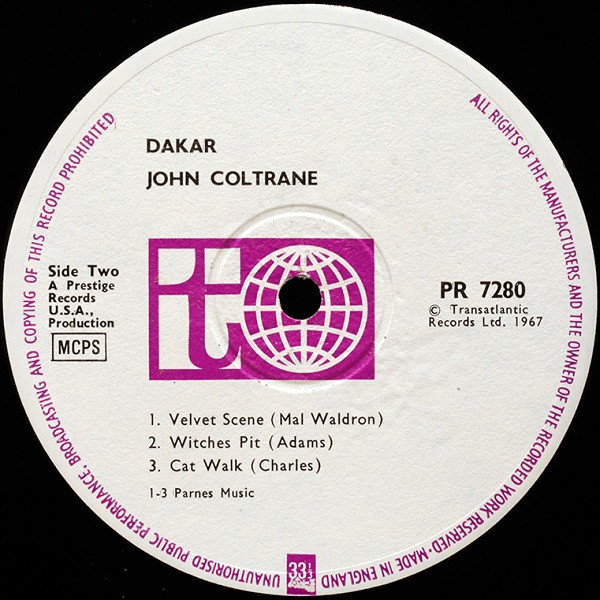 John Coltrane - Dakar | Transatlantic Records (PR 7280) - 4 John Coltrane - Dakar | Transatlantic Records (PR 7280) - 4