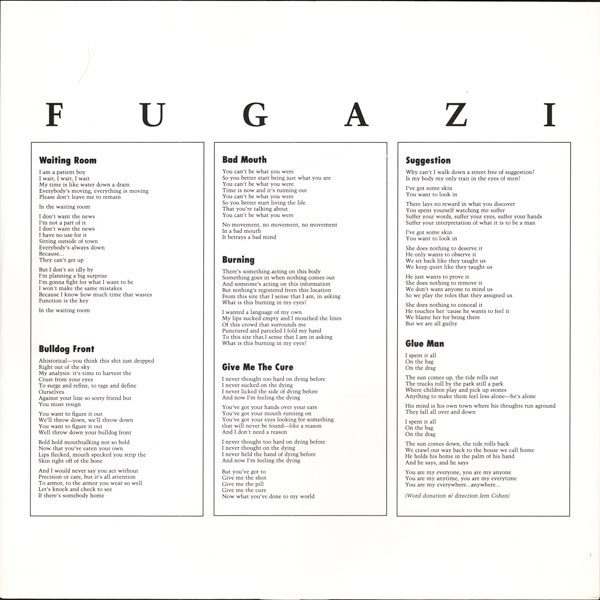 Fugazi - Fugazi | Dischord Records (Dischord 30) - 4 Fugazi - Fugazi | Dischord Records (Dischord 30) - 4