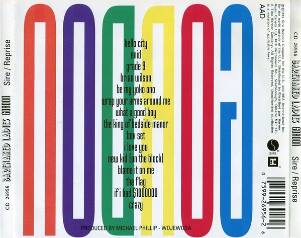 Barenaked Ladies - Gordon | Reprise Records (CD 26956) - 3