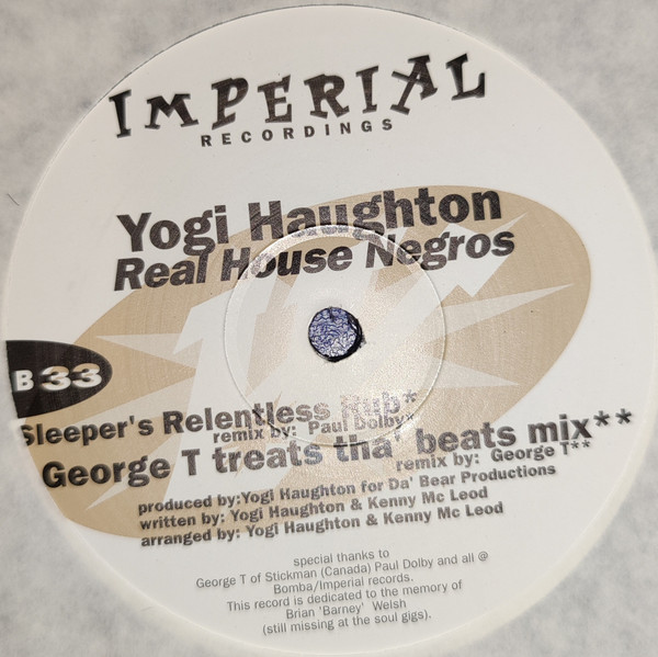 Yogi Haughton - Real House Negros | Imperial Recordings (IMP 12008) - 2