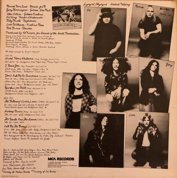 Lynyrd Skynyrd - Second Helping | MCA Records (MCL 1746) - 2 Lynyrd Skynyrd - Second Helping | MCA Records (MCL 1746) - 2
