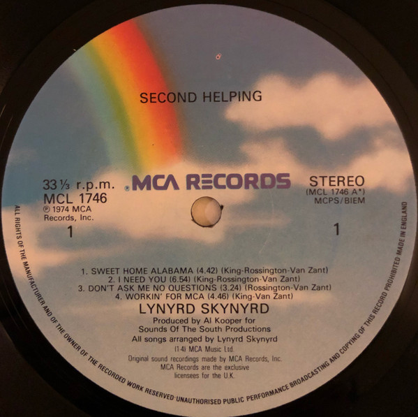Lynyrd Skynyrd - Second Helping | MCA Records (MCL 1746) - 3 Lynyrd Skynyrd - Second Helping | MCA Records (MCL 1746) - 3