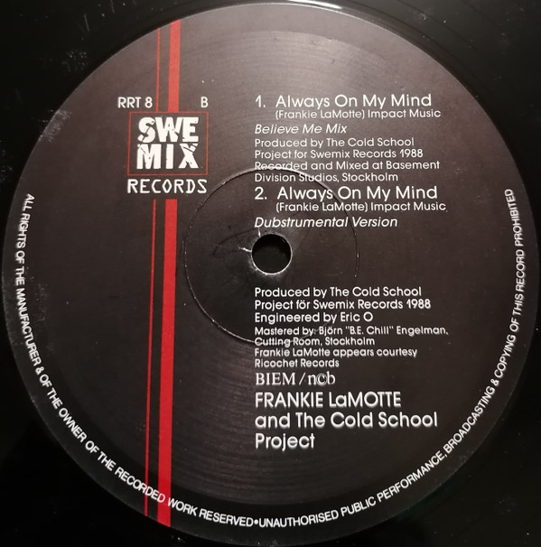Frankie La Motte & The Cold School Project - Always On My Mind | Swemix Records (RRT 8) - 4 Frankie La Motte & The Cold School Project - Always On My Mind | Swemix Records (RRT 8) - 4