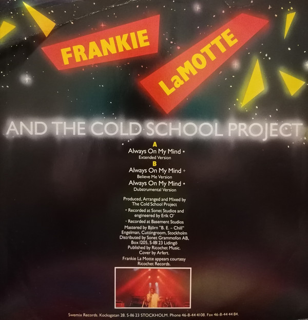 Frankie La Motte & The Cold School Project - Always On My Mind | Swemix Records (RRT 8) - 2 Frankie La Motte & The Cold School Project - Always On My Mind | Swemix Records (RRT 8) - 2