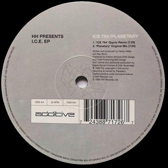 Hardy Heller - I.C.E. EP | Additive (12AD 041) - 2