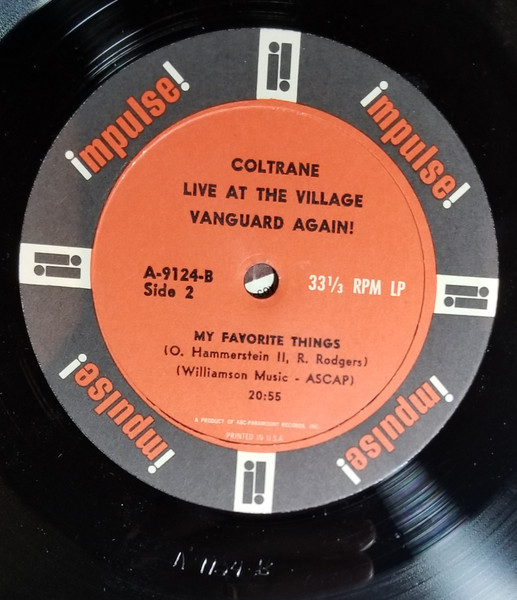 John Coltrane - Live At The Village Vanguard Again! | Impulse! (AS-9124) - 3