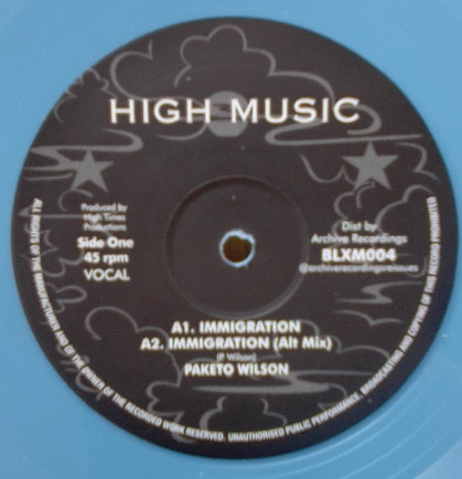 Paketo Wilson - Immigration | High Music (BLXM004)