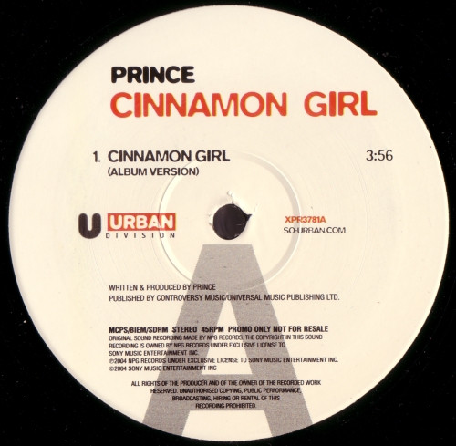 Prince - Cinnamon Girl | Urban Division (XPR 3781) - 2