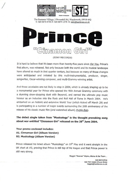Prince - Cinnamon Girl | Urban Division (XPR 3781) - 4