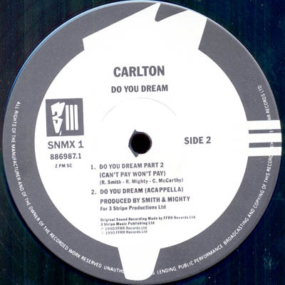 Carlton - Do You Dream | Three Stripe Records (SNMX 1) - 4 Carlton - Do You Dream | Three Stripe Records (SNMX 1) - 4