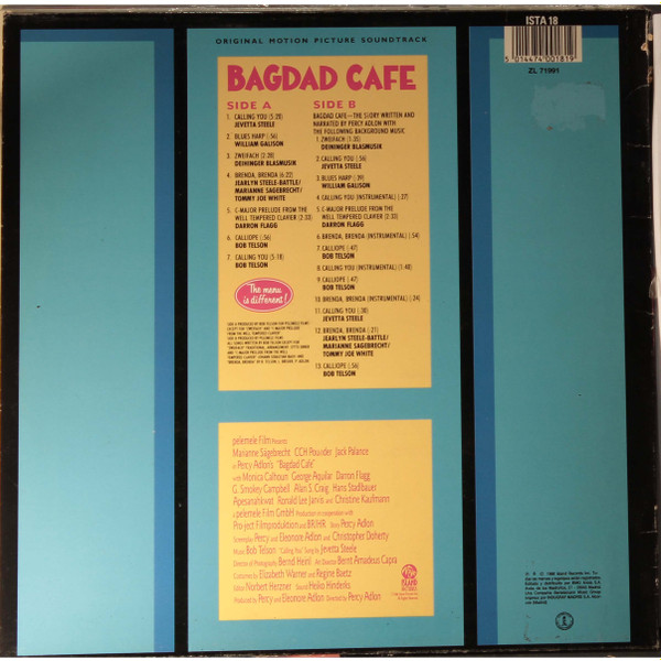 Various - Bagdad Cafe (Original Motion Picture Soundtrack) | Island Records (ISTA 18) - 2
