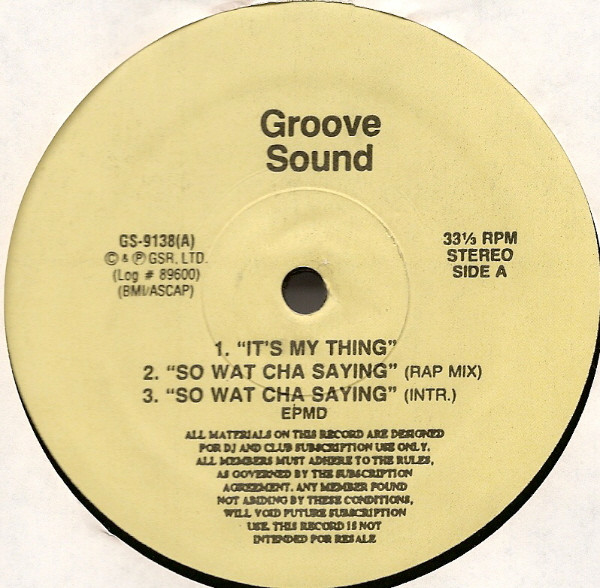 Various - It's My Thing / So Wat Cha Saying / My Philosophy / Follow The Leader | Groove Sound (GS-9138) - main