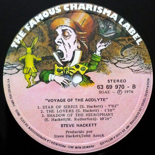 Steve Hackett - Voyage Of The Acolyte | Charisma (63 69 970) - 3