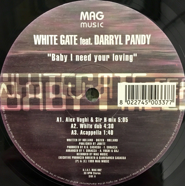 Whitegate Feat. Darryl Pandy - Baby I Need Your Loving | Mag Music (MAG002)