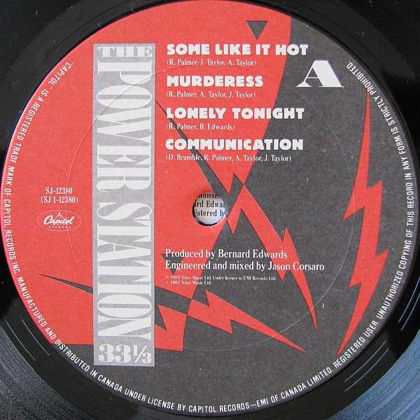 The Power Station - The Power Station 33⅓ | Capitol Records (SJ-12380) - 3