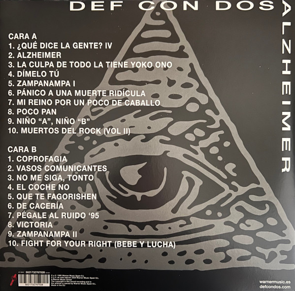 Def Con Dos - Alzheimer | Warner Music Spain (EW 851) - 2