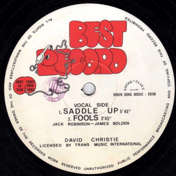 David Christie - Saddle Up | Best Record (BEST 12001)