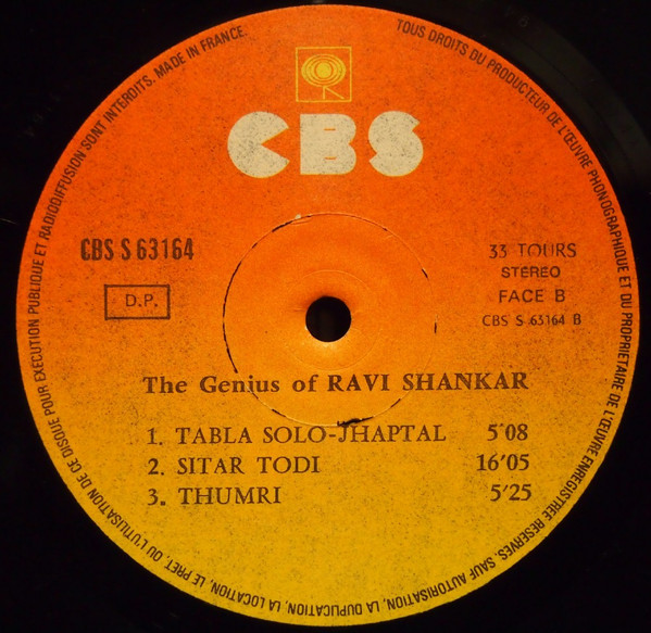 Ravi Shankar - The Genius Of Ravi Shankar | CBS (S 63164) - 4