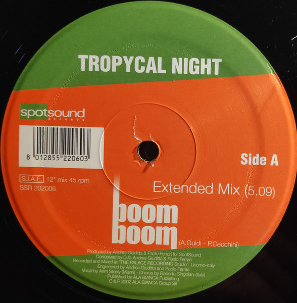 Tropycal Night - Boom Boom | Spotsound Records (SSR 202006)