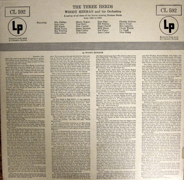 Woody Herman And His Orchestra - The 3 Herds | Columbia (CL 592) - 2